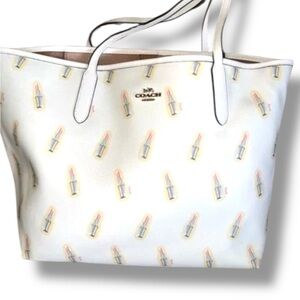 Coach City Tote with Lipstick Print (Style No. C3246) LIMITED EDITION